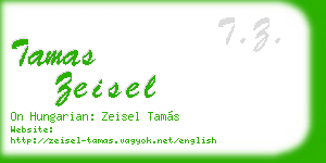 tamas zeisel business card